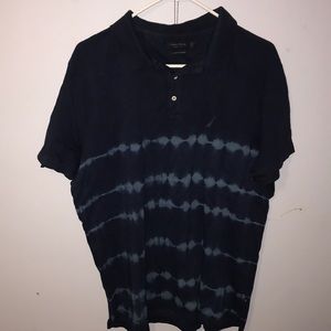 Navy blue nautica three button polo